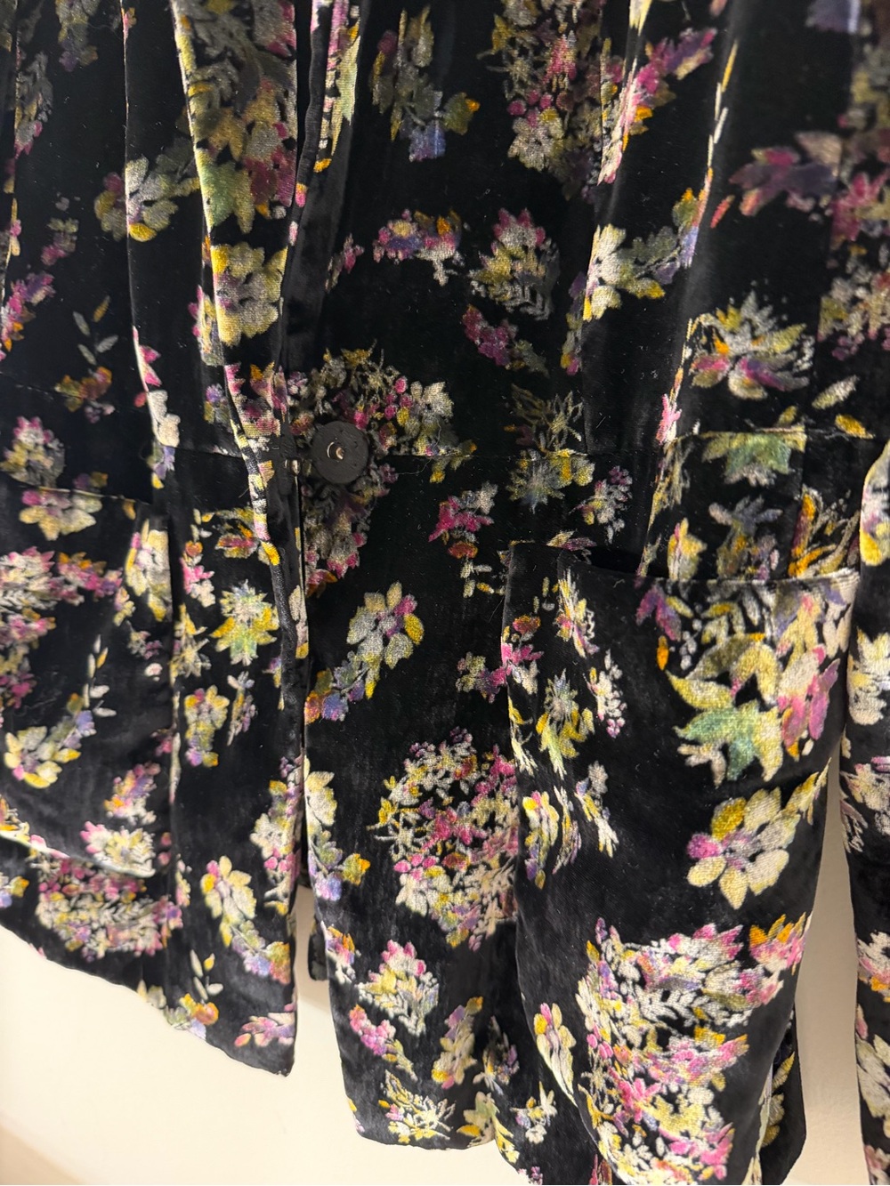 SOLD !! Rebecca Taylor Jewel Silk-Blend Velvet Floral Blazer | 6 - Picture 4 of 8